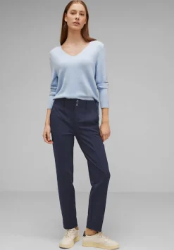 Street One Hosen*Casual Fit Chinohose deep blue