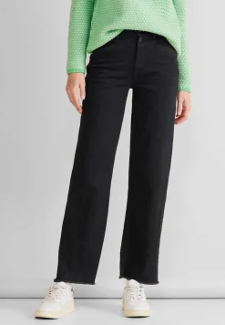 Street One Jeans*Casual Fit Culotte Jeans black soft washed