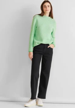 Street One Jeans*Casual Fit Culotte Jeans black soft washed