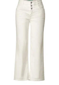 Street One Jeans*Casual Fit Culotte Jeans soft ecru washed