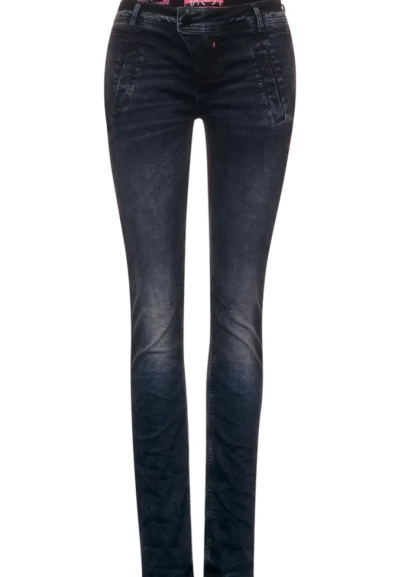 Street One Jeans*Casual Fit Denim blue black random wash