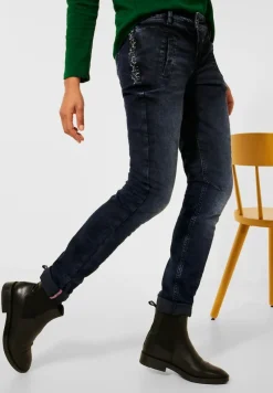 Street One Jeans*Casual Fit Denim blue black random wash