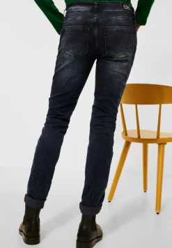 Street One Jeans*Casual Fit Denim blue black random wash