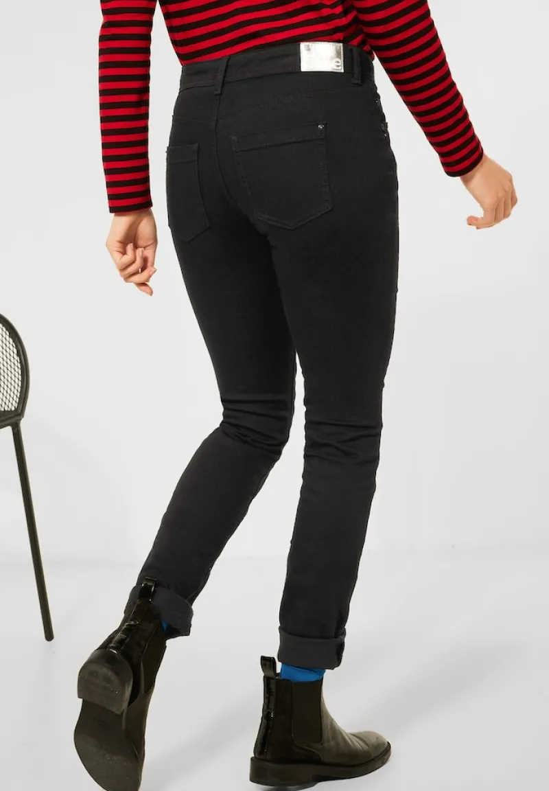 Street One Jeans*Casual Fit Denim in black black soft wash