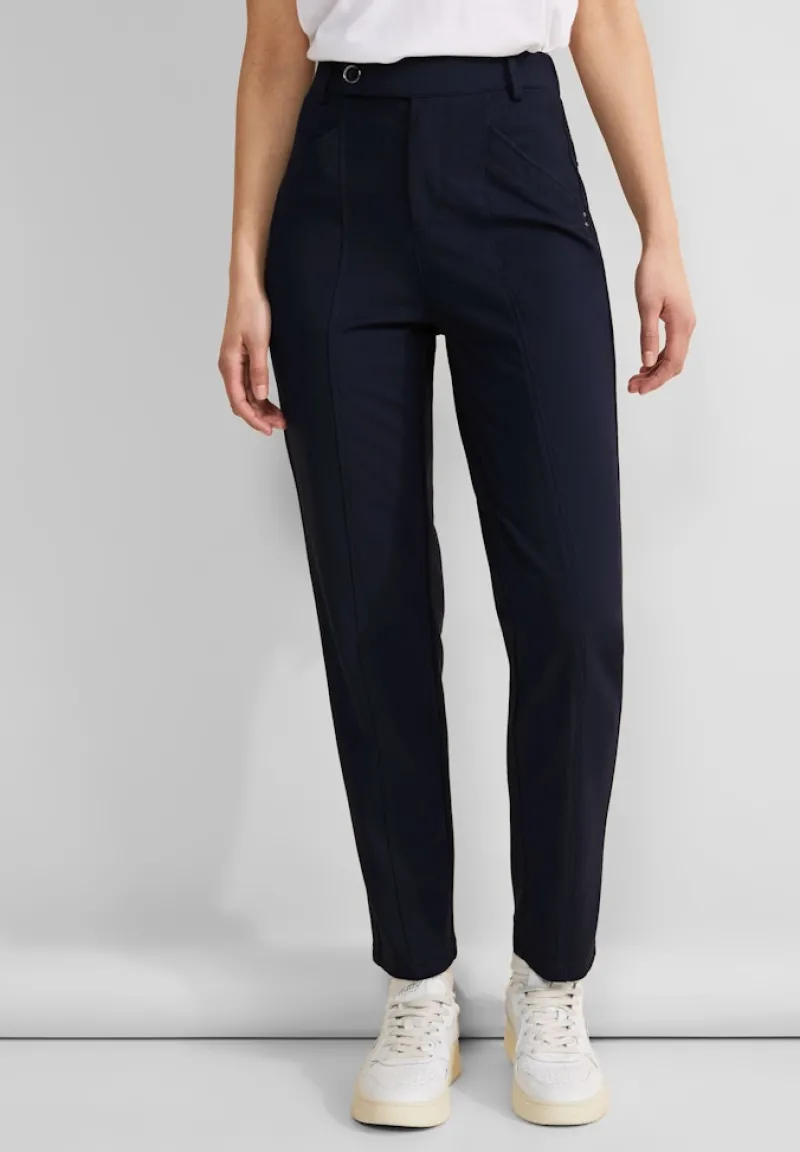 Street One Hosen*Casual Fit Hose deep blue