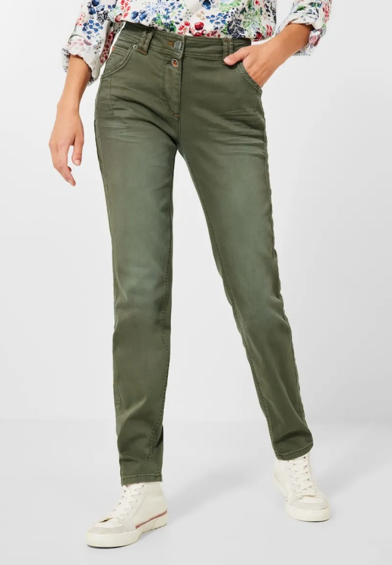Cecil Hosen*Casual Fit Hose in Inch 32 utility olive