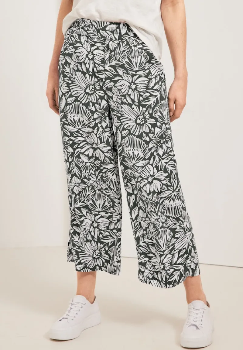 Cecil Shorts*Casual Fit Hose mit Print easy khaki