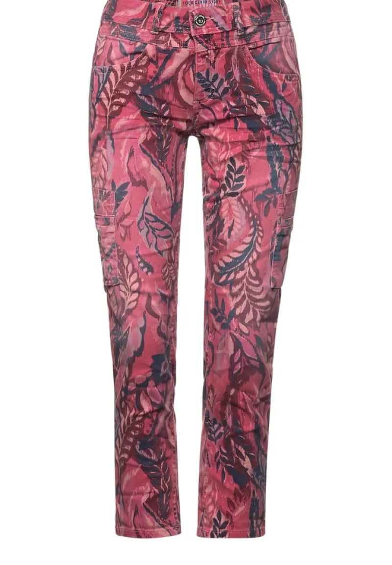 Street One Shorts*Casual Fit Hose mit Print floral aop washed