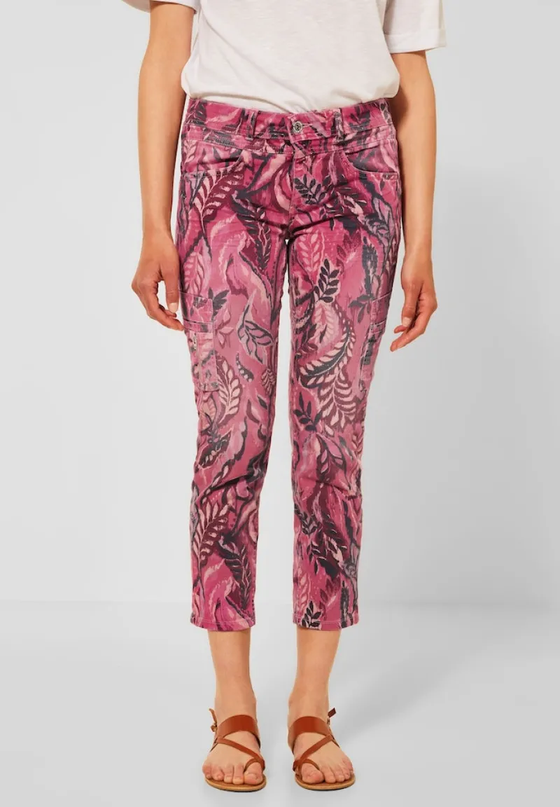 Street One Shorts*Casual Fit Hose mit Print floral aop washed