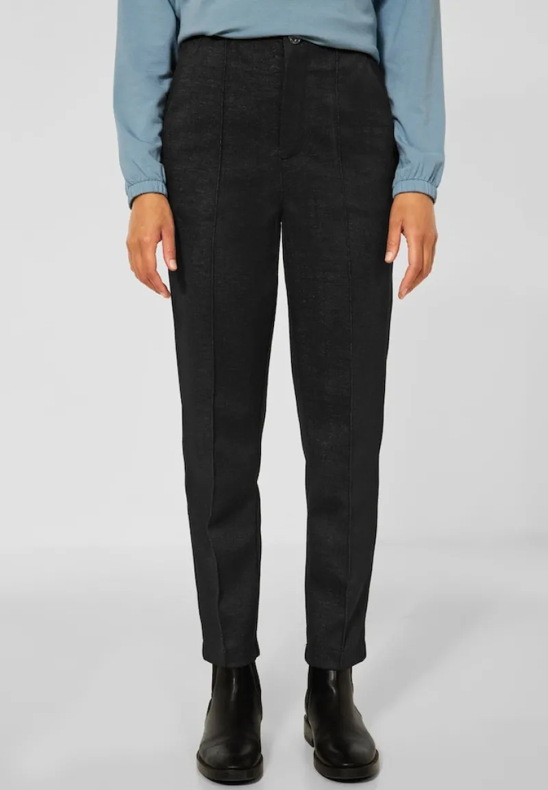 Street One Hosen*Casual Fit Hose mit Stretch Black