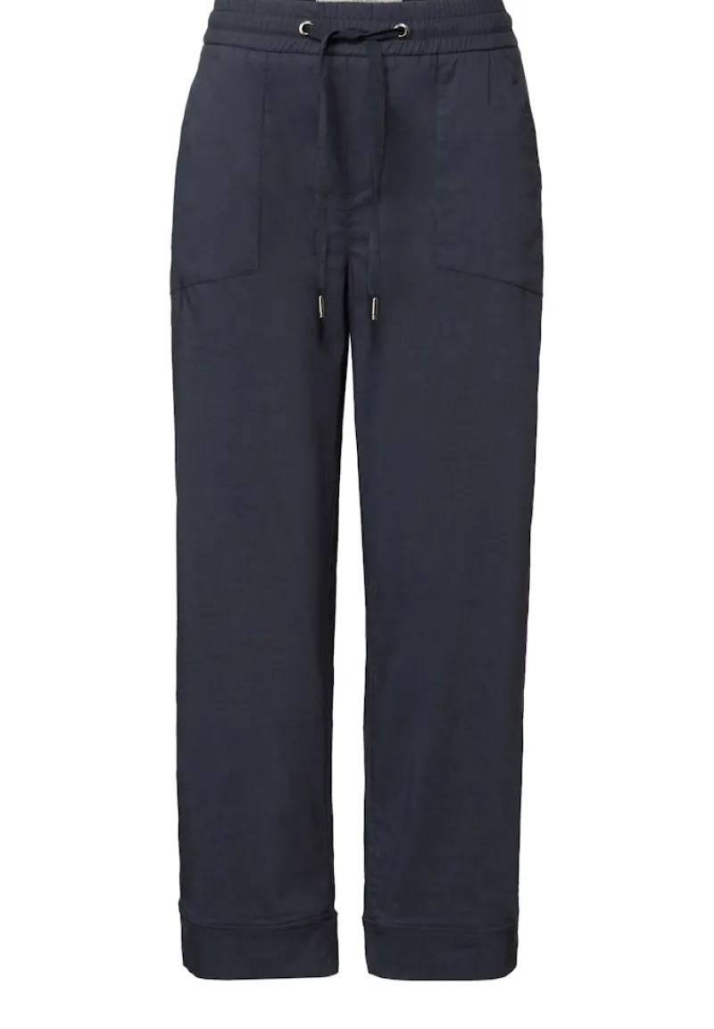 Street One Hosen*Casual Fit Hose mit Turn-Up deepwater blue
