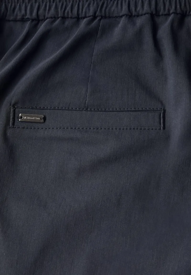 Street One Hosen*Casual Fit Hose mit Turn-Up deepwater blue
