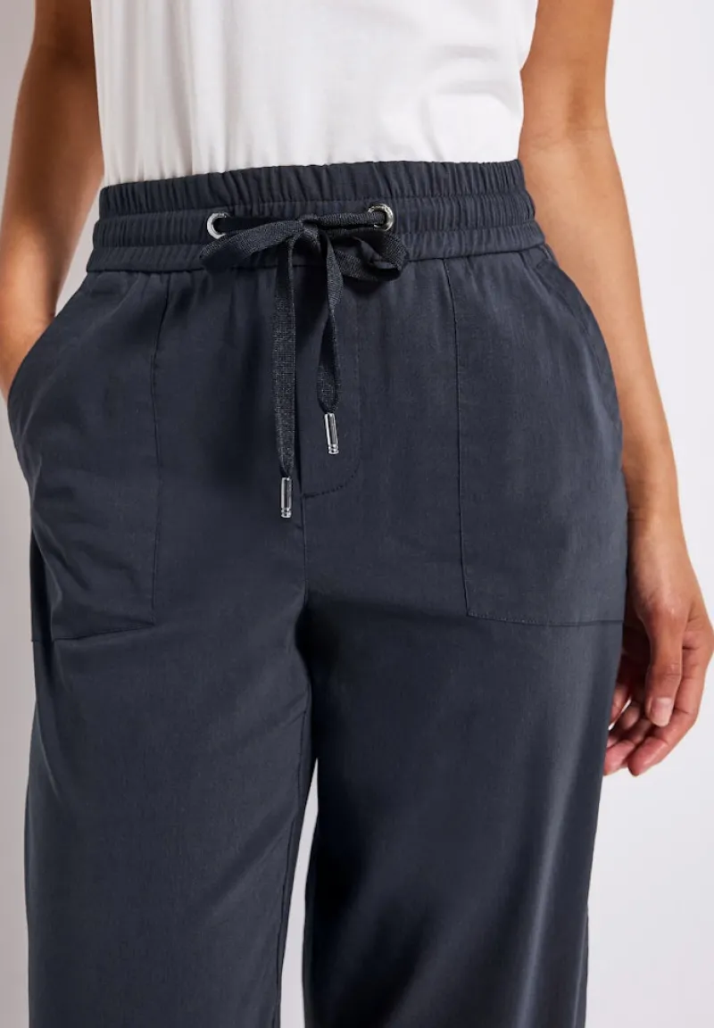 Street One Hosen*Casual Fit Hose mit Turn-Up deepwater blue