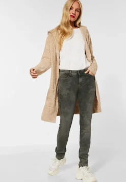 Street One Jeans*Casual Fit Hose mocca overdye black wash