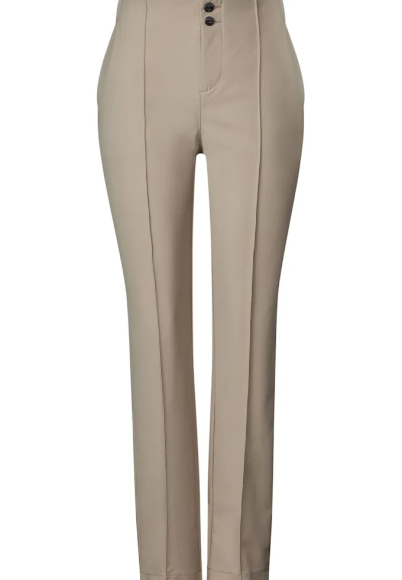 Street One Hosen*Casual Fit Hose safari beige