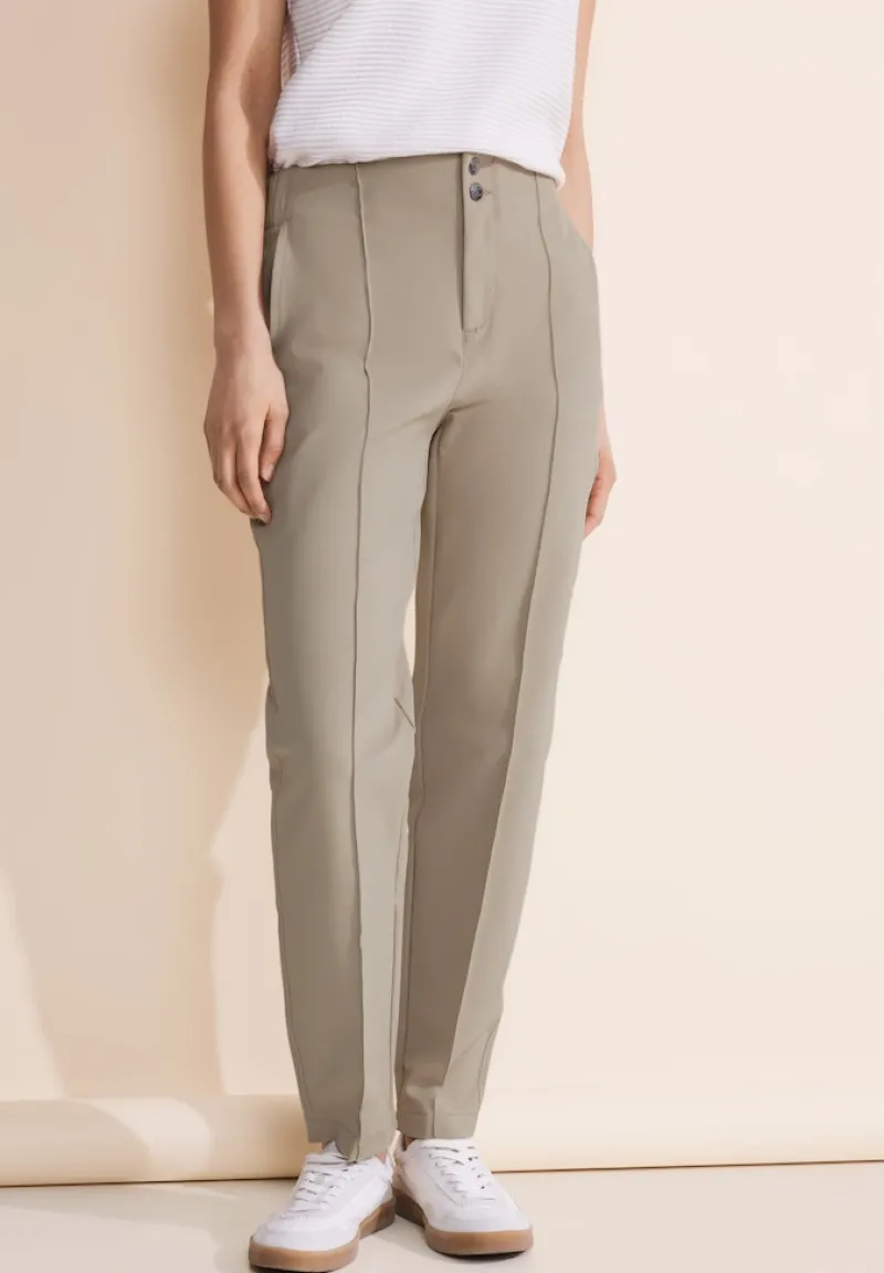 Street One Hosen*Casual Fit Hose safari beige