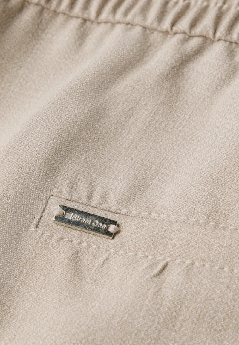 Street One Hosen*Casual Fit Hose sheer beige mel.