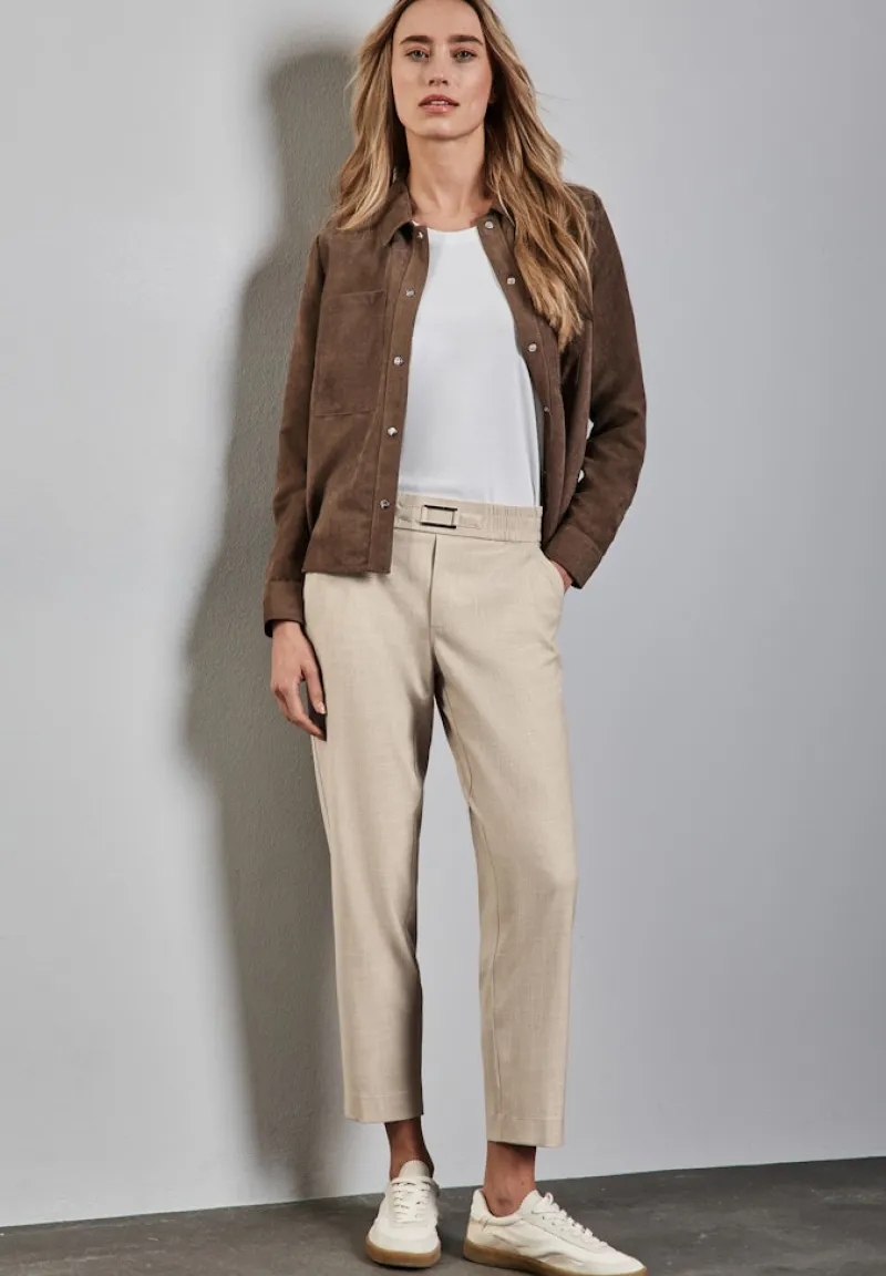 Street One Hosen*Casual Fit Hose sheer beige mel.