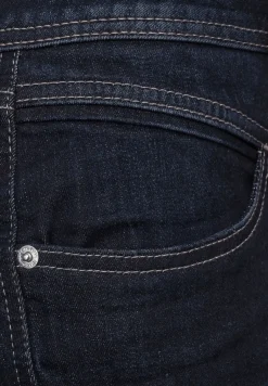 Street One Shorts*Casual Fit Jeans Bermuda dark blue dipped wash