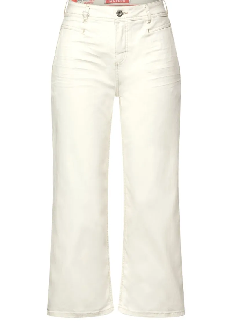 Street One Shorts*Casual Fit Jeans Culotte ecru denim wash