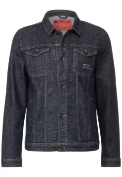 Street One Men Jacken*Casual Fit Jeansjacke dark blue rinsed wash