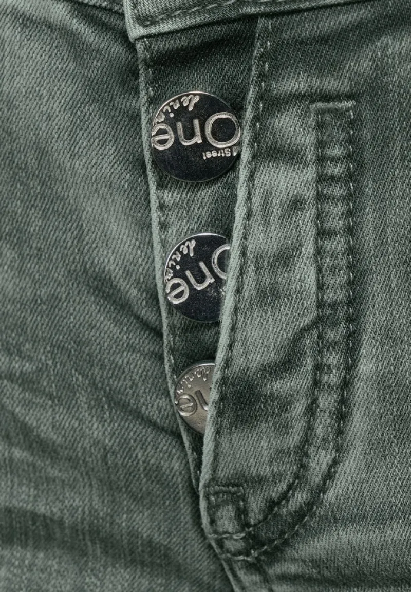 Street One Jeans*Casual Fit mit Slim Legs light bassy olive random wash