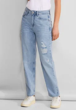 Street One Jeans*Casual Fit used Jeans light blue destroyed