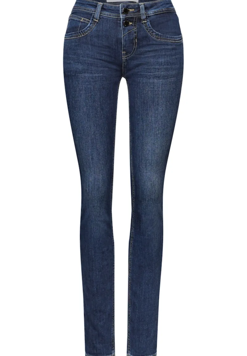 STREET ONE STUDIO Jeans*Casual Slim Fit Jeans dark indigo blue washed