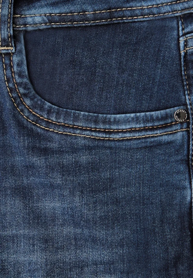 STREET ONE STUDIO Jeans*Casual Slim Fit Jeans dark indigo blue washed