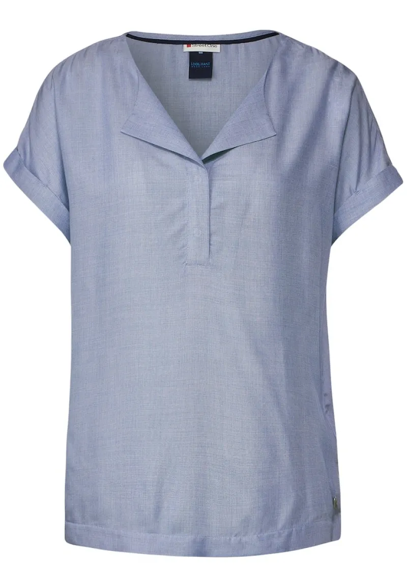 Street One Blusen*Chambray Bluse original blue