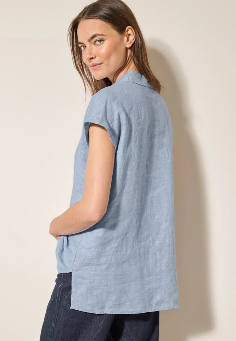 Cecil Blusen*Chambray Leinenbluse chambray forever blue