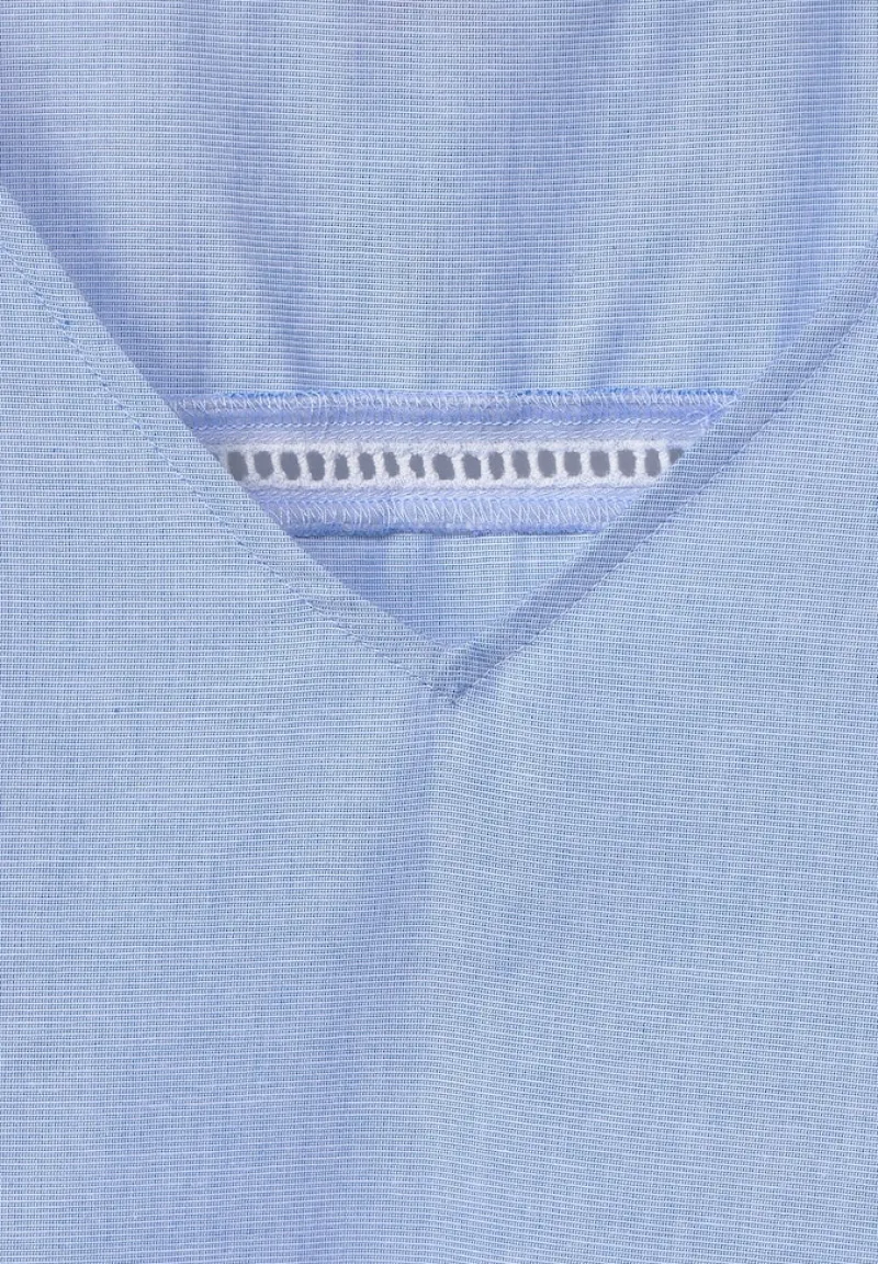 Cecil Blusen*Chambrée V-Neck Bluse blue