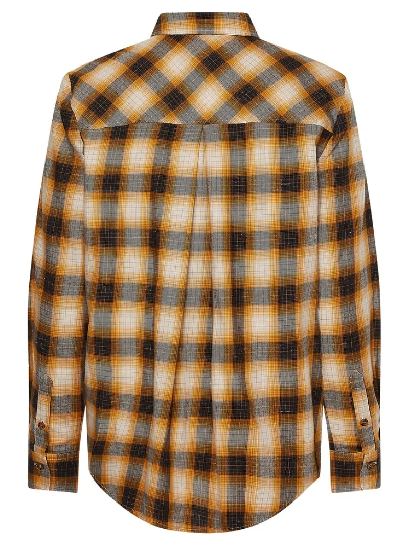 Tommy Hilfiger Blusen*CHECK FLANNEL RELAXED SHIRT LS shadow chk - amber glow