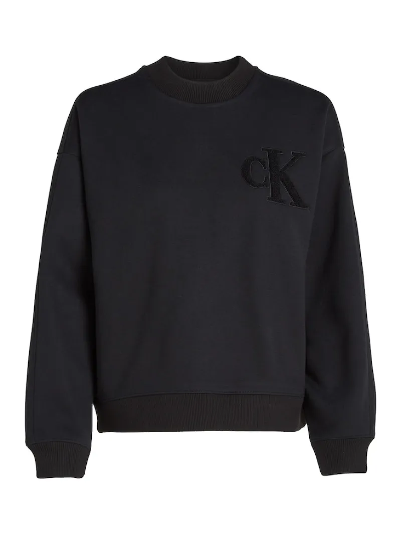 Calvin Klein Jeans Pullover & Sweatshirts*CHENILLE CK CREWNECK ck black