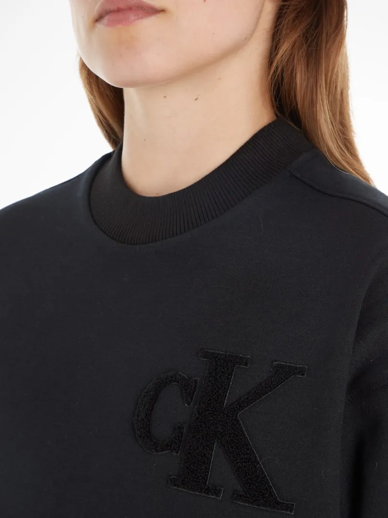 Calvin Klein Jeans Pullover & Sweatshirts*CHENILLE CK CREWNECK ck black