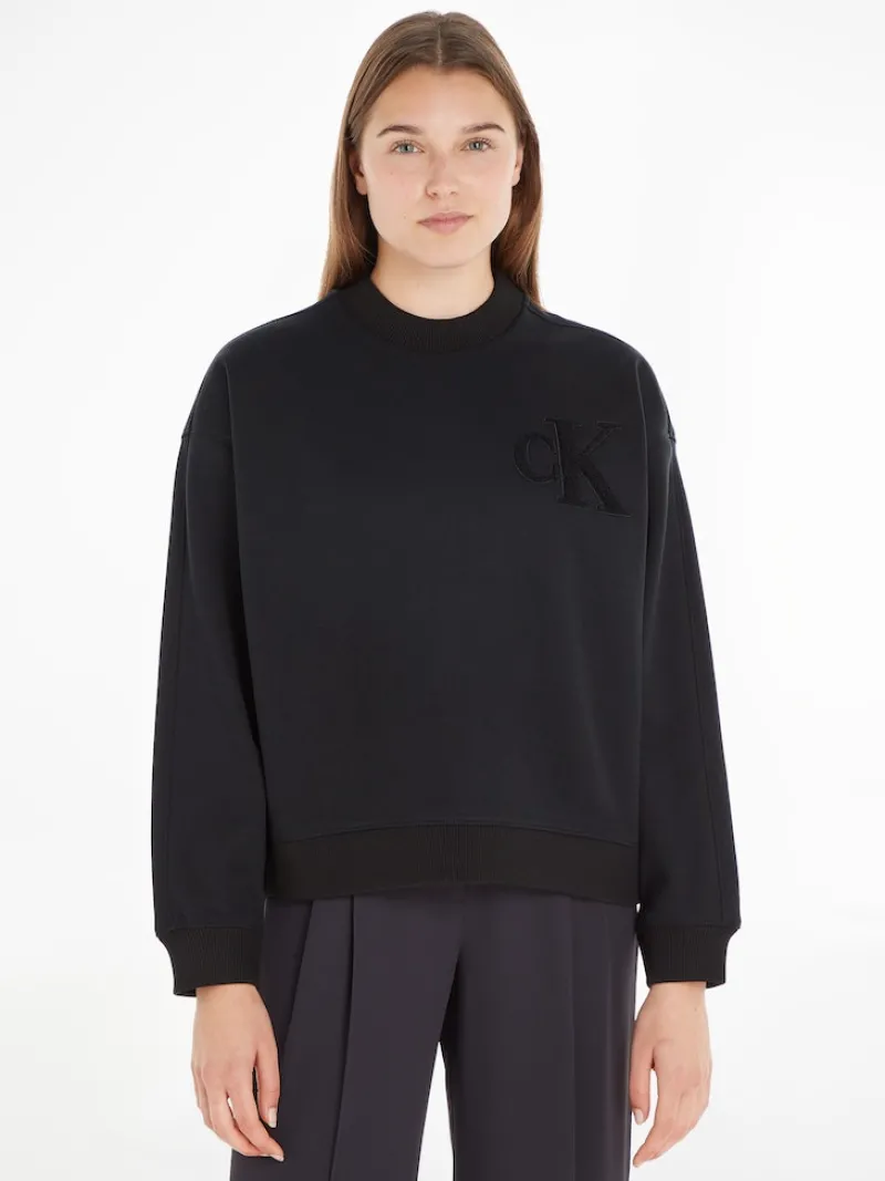 Calvin Klein Jeans Pullover & Sweatshirts*CHENILLE CK CREWNECK ck black