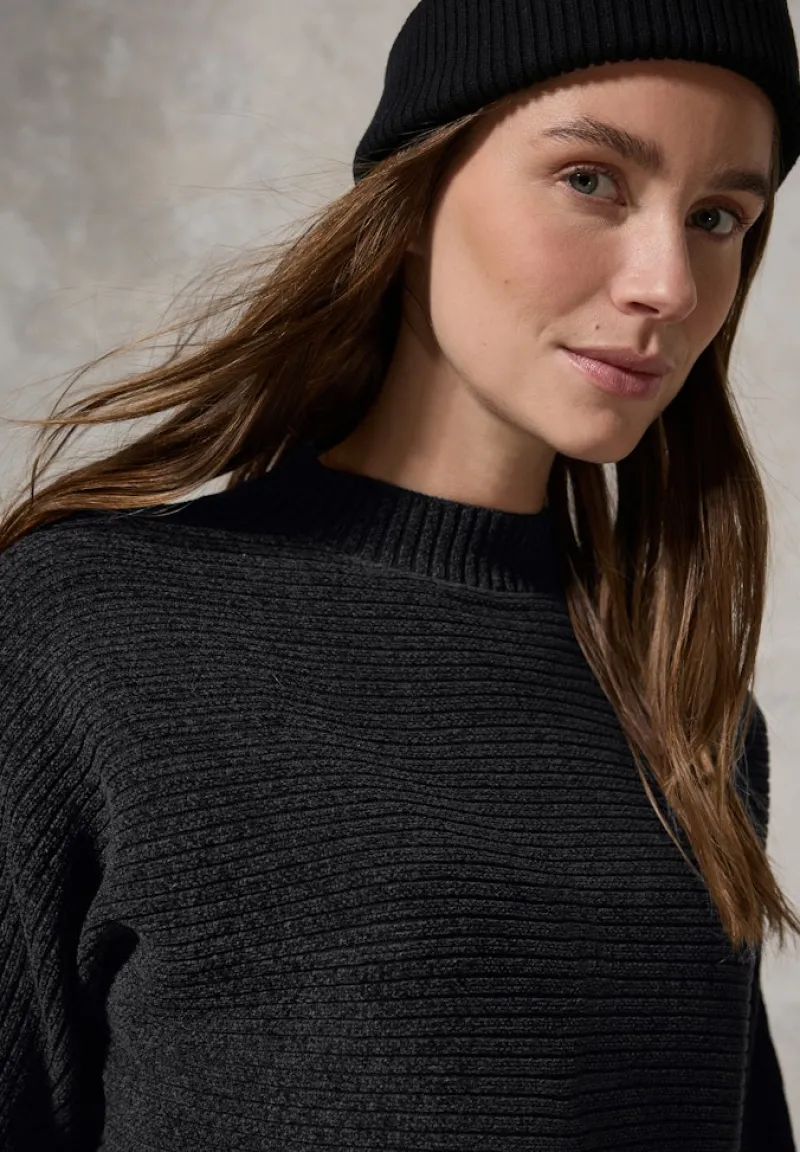 Cecil Pullover & Sweatshirts*Chenille Dolman Pullover deep charcoal grey