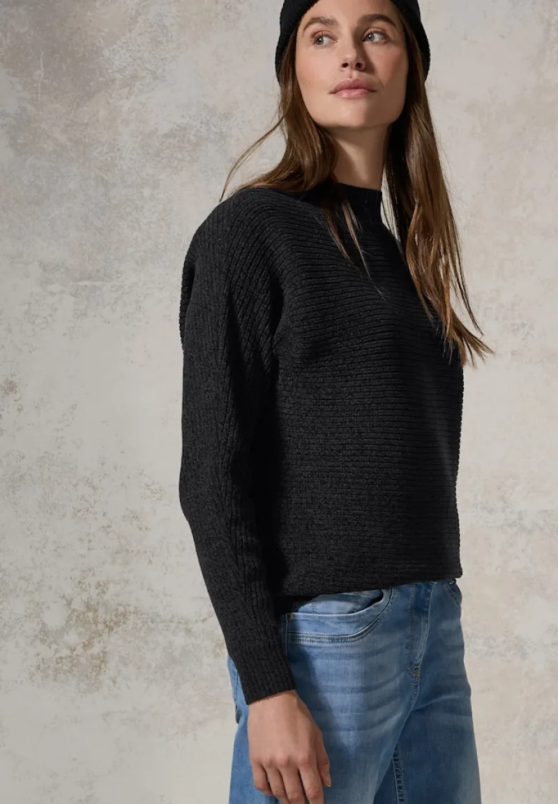 Cecil Pullover & Sweatshirts*Chenille Dolman Pullover deep charcoal grey
