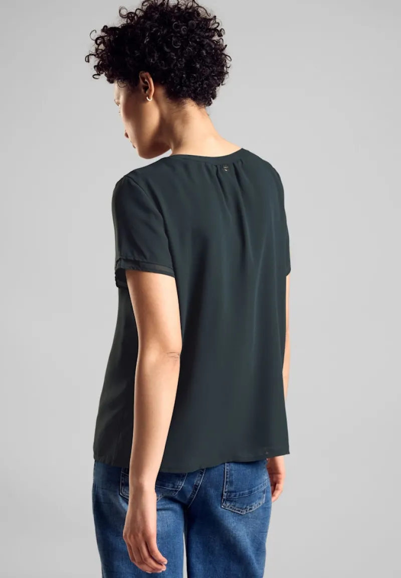 Street One Blusen*Chiffon Bluse cool vintage green