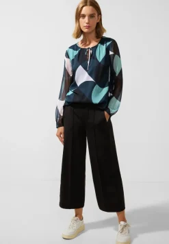 Street One Blusen*Chiffon Printbluse cool vintage green