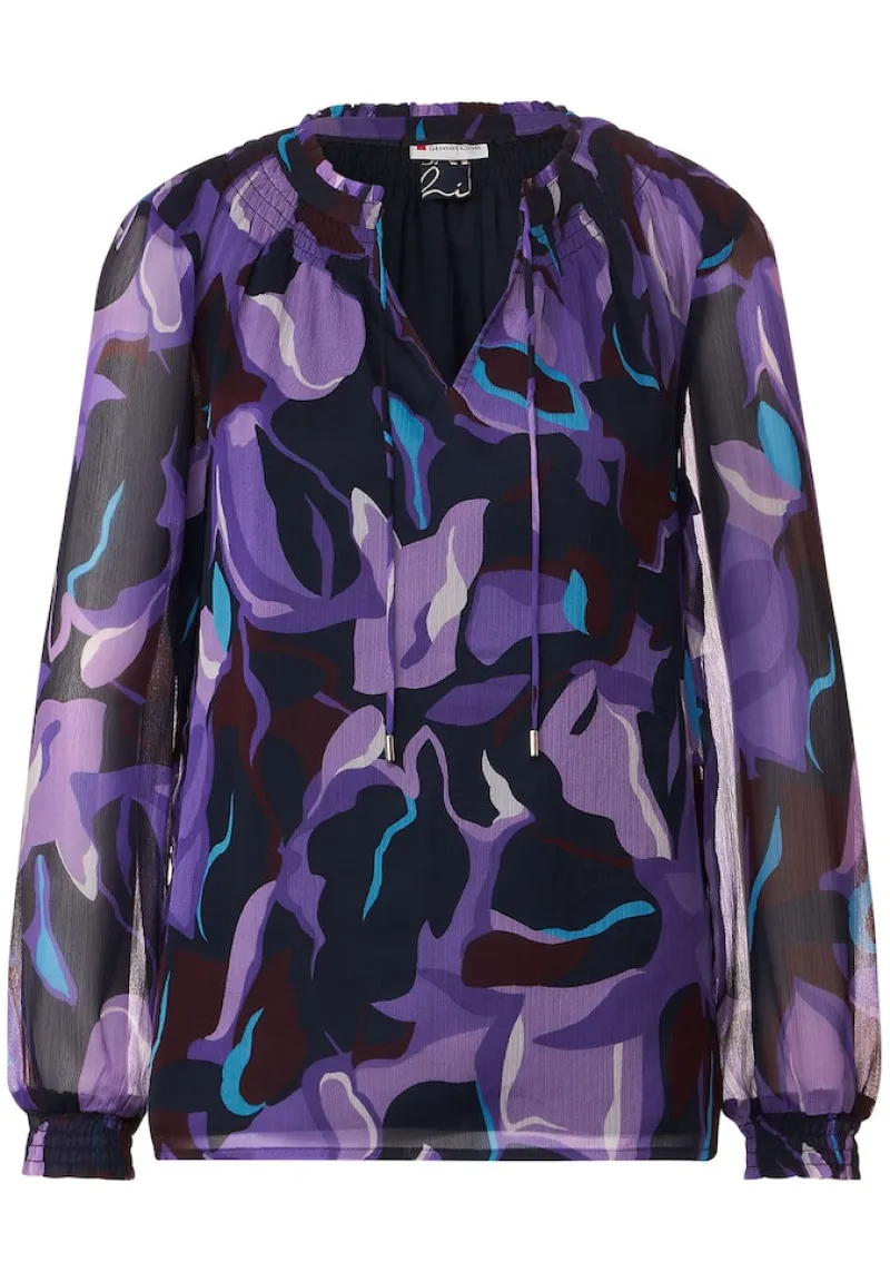 Street One Blusen*Chiffonbluse mit Print lupine lilac