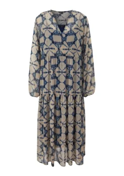 Comma Kleider*Chiffonkleid mit Unterkleid Blau