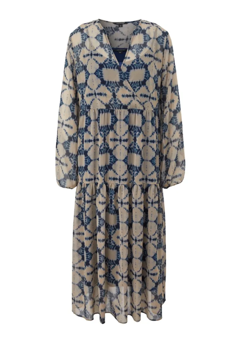 Comma Kleider*Chiffonkleid mit Unterkleid Blau