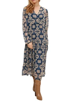 Comma Kleider*Chiffonkleid mit Unterkleid Blau