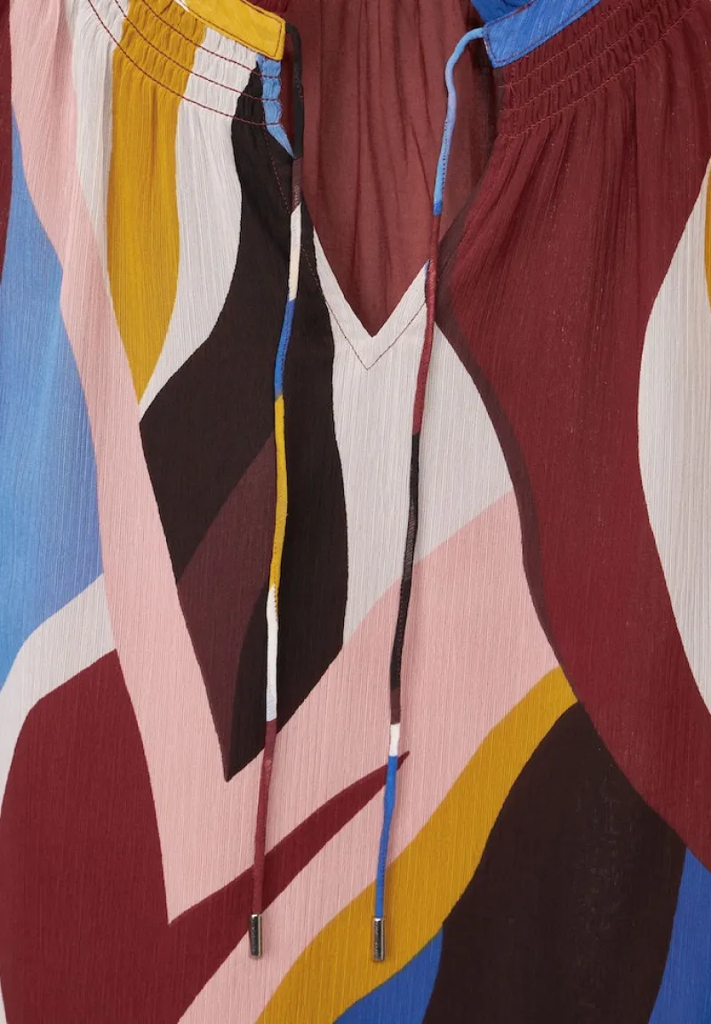 Street One Blusen*Chiffontop mit Print foxy red