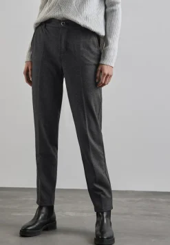 Street One Hosen*Chino im Melange-Look Black