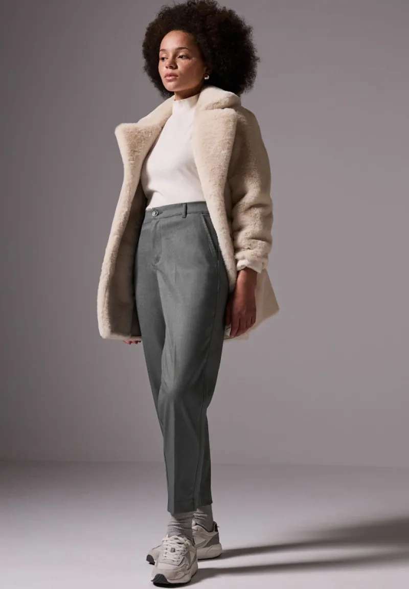 STREET ONE STUDIO Hosen*Chino im Melange-Look dust grey