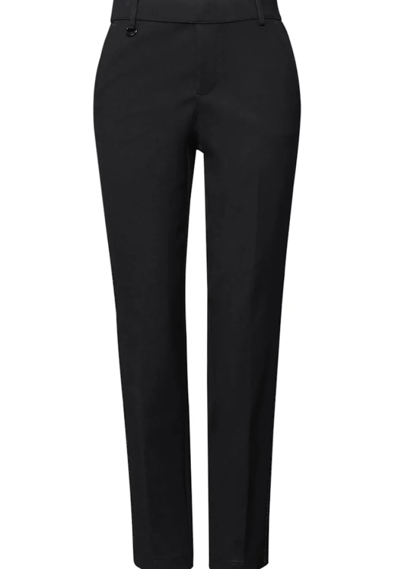 Street One Hosen*Chino mit Tape-Detail Black