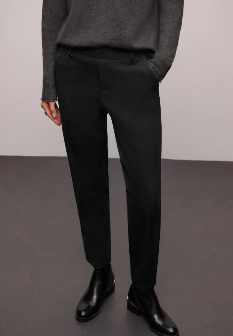 Street One Hosen*Chino mit Tape-Detail Black