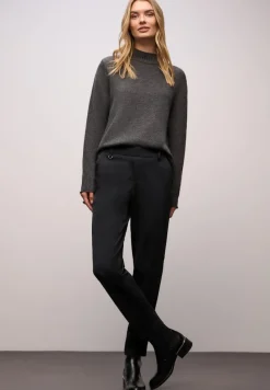 Street One Hosen*Chino mit Tape-Detail Black